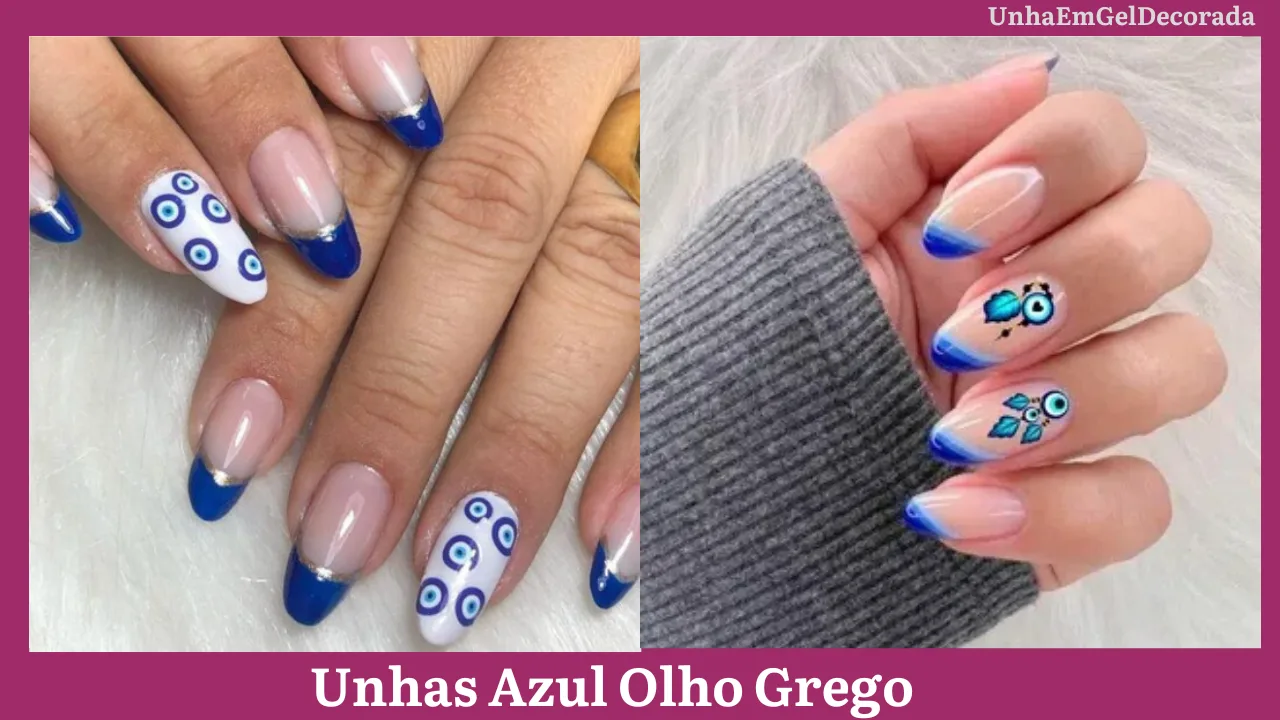 Unhas Azul Olho Grego